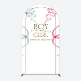 Lofaris Blue Pink Ribbon Boy Or Girl Baby Shower Arch Backdrop